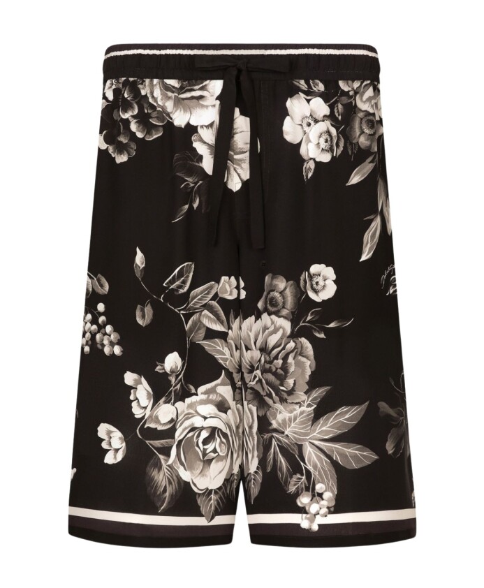 shorts-en-soie-a-imprime-floral