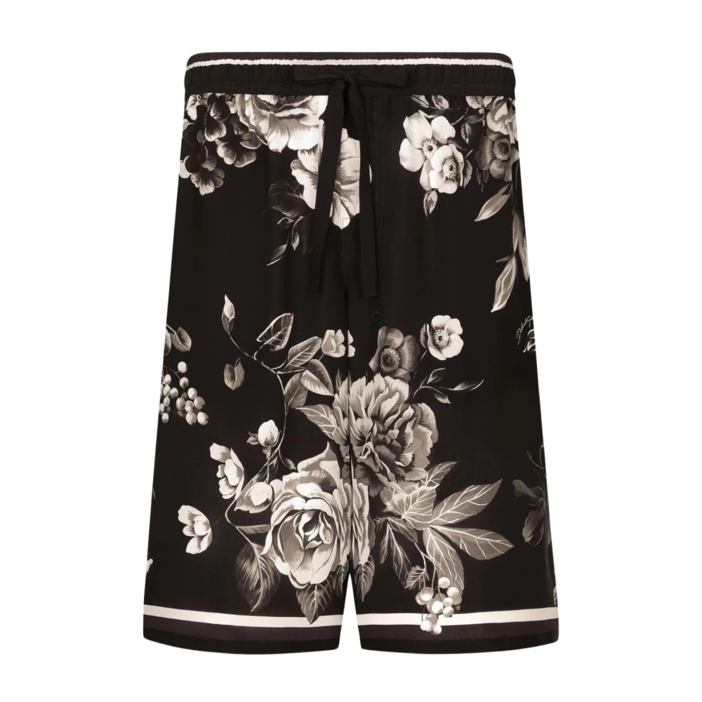 Dolce & Gabbana Bloemenprint Zijden Shorts Multicolor Heren