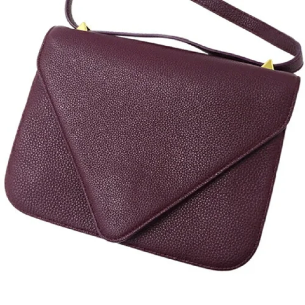 Bottega Veneta Vintage Pre-owned Leather shoulder-bags Purple Dames