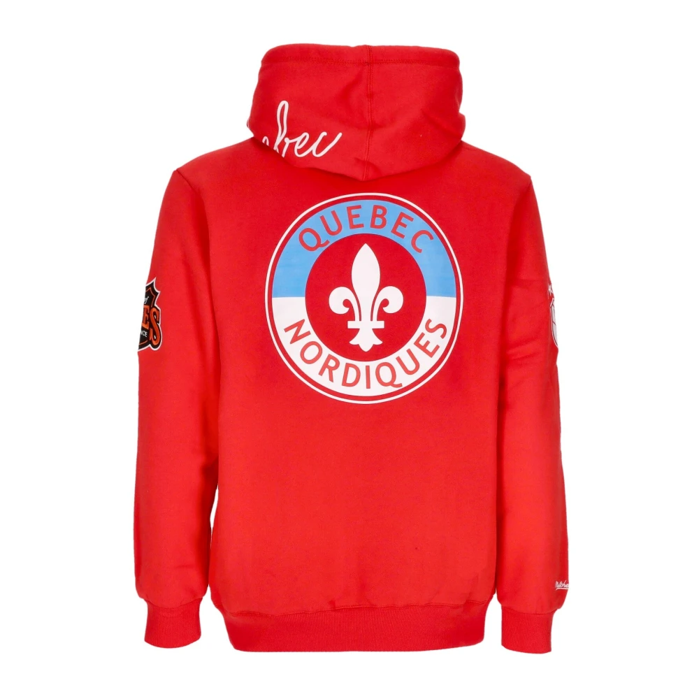 Mitchell & Ness Quebec Nordiques Fleece Hoodie Rood Red Heren