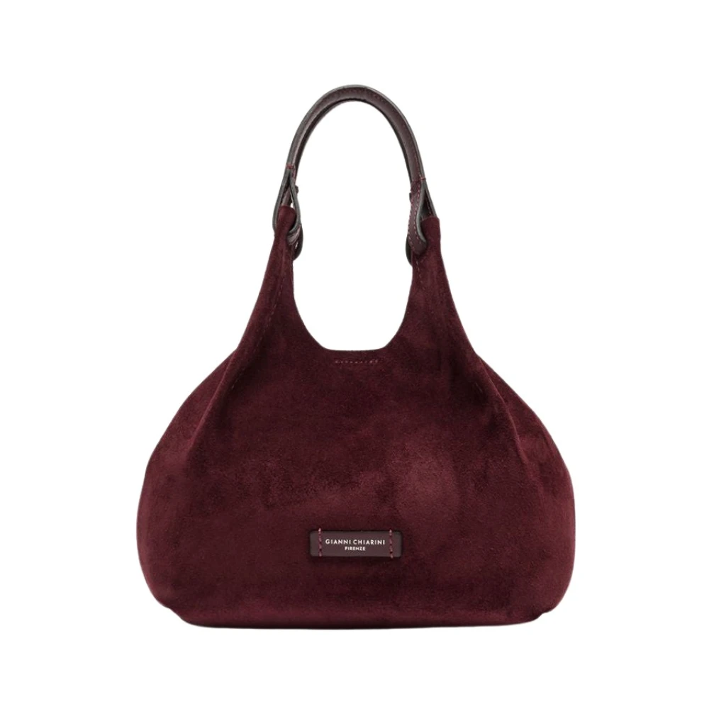 Gianni Chiarini Donna Bordeaux Borsa A Spalla In Camoscio - Immagine 4