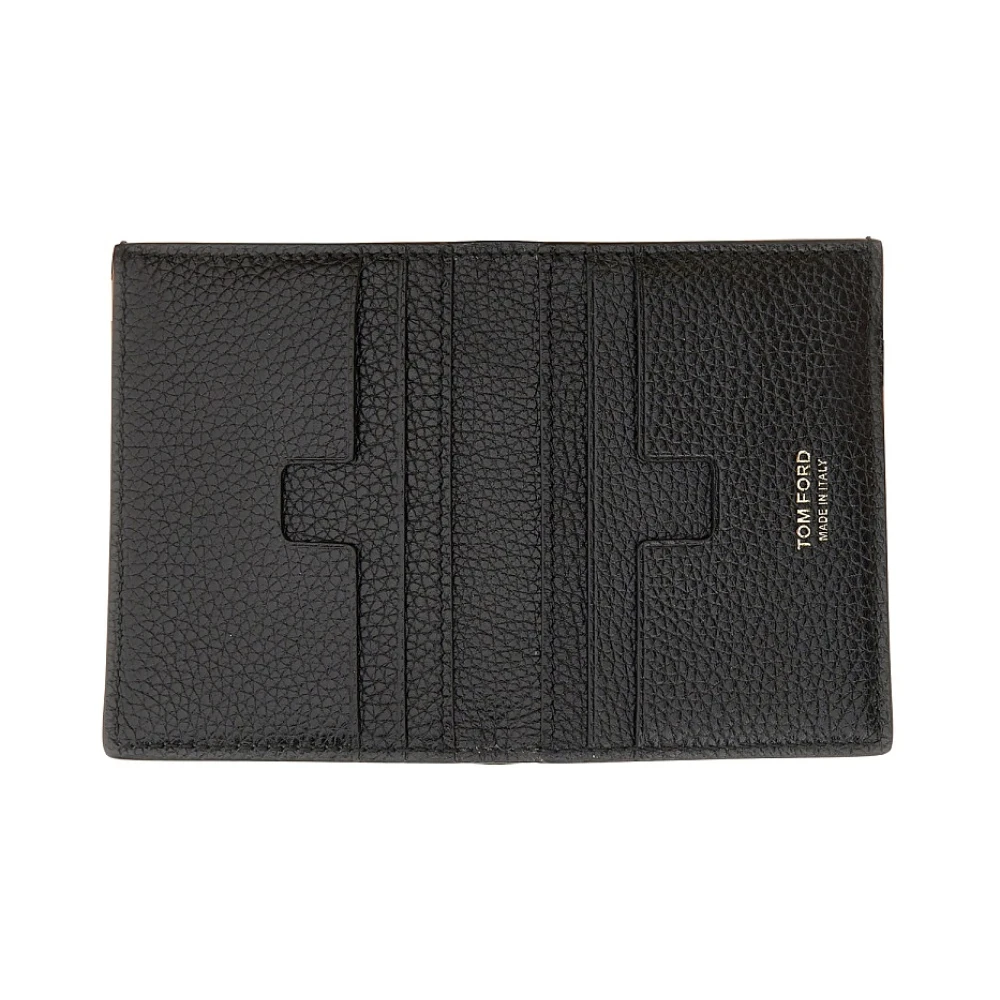 Tom Ford Portemonnee met metalen logo Black Heren