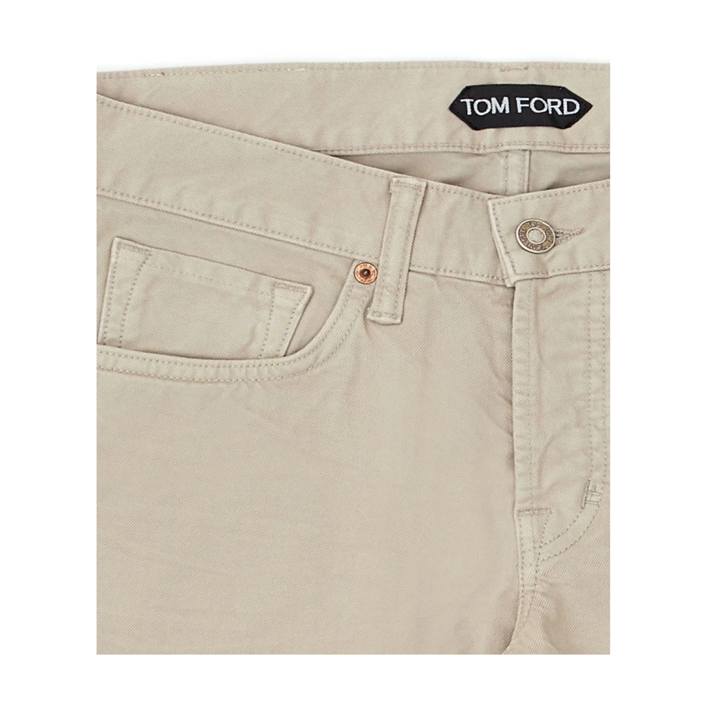 Tom Ford Beige Vijf Zakken Jeans Beige Heren