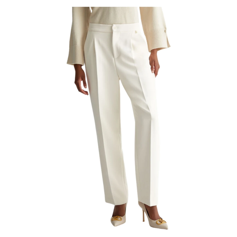 Liu Jo Crème Chino Broek met Elastiek Beige Dames