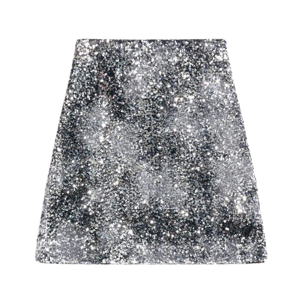 Max Mara Weekend Paillet Jersey Mini Rok Gray Dames