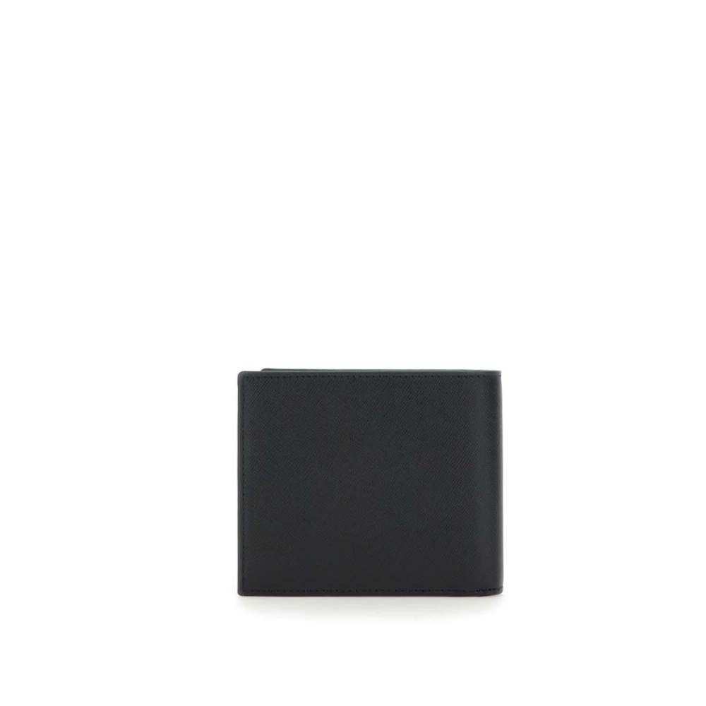 Kiton Heren Leren Portemonnee Zwart Kaartsleuven Black Heren