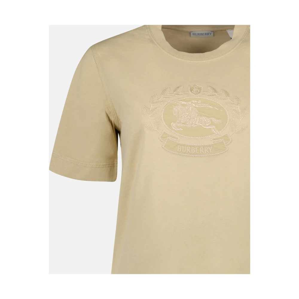 Burberry Beige Katoenen T-shirt Herfst-Winter 2024 Beige Dames
