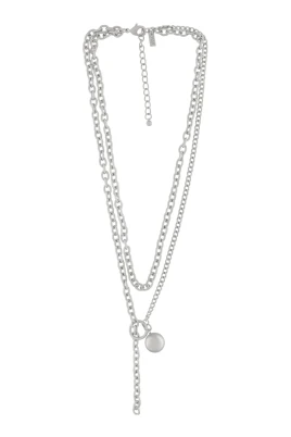 Elegant Ball Pendant Link Necklace