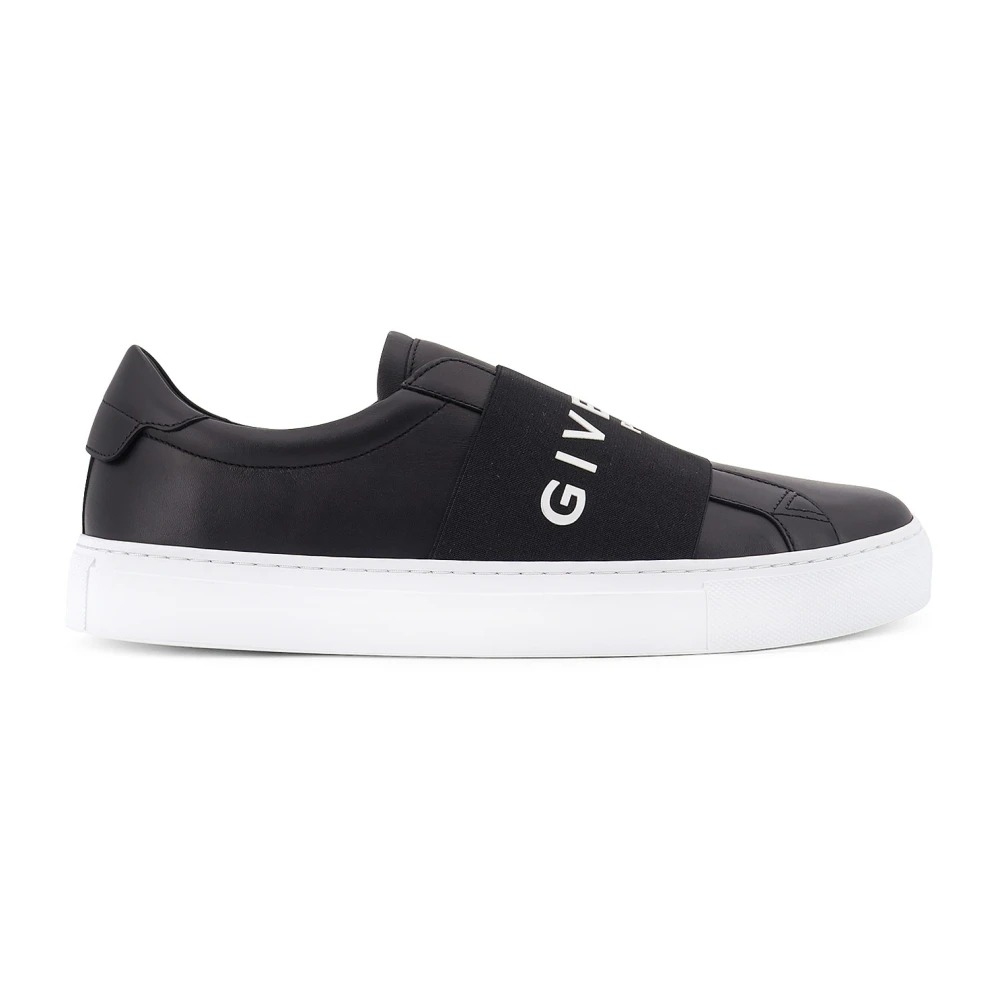 Givenchy Men's Black Sneakers, 8 Uk, Slip-On Elastic Logo Trainers
