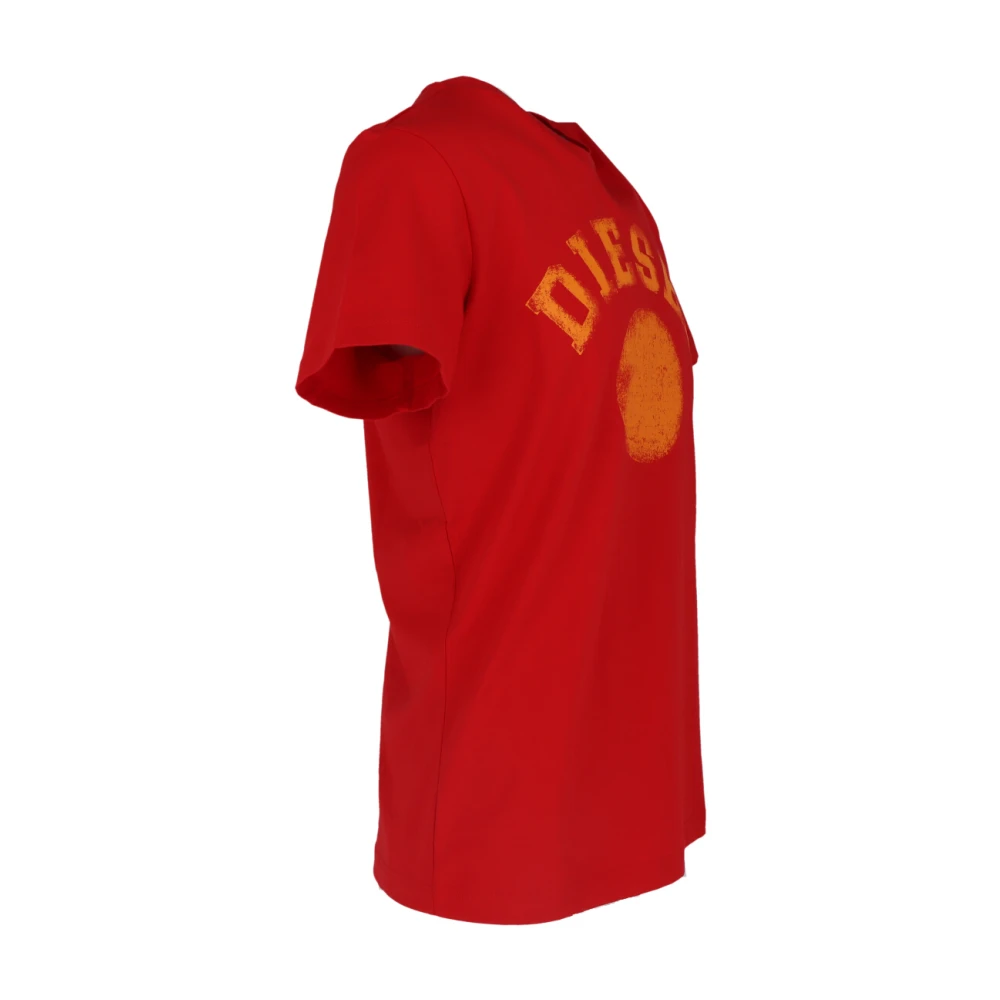 Diesel Klassiek Heren T-shirt Lente Zomer Katoen Red Heren