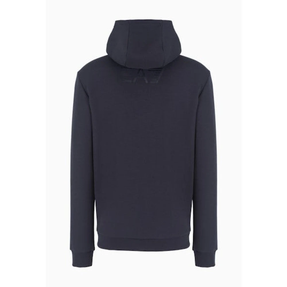 Emporio Armani EA7 Blauwe Rits Hoodie Aw24 Blue Heren