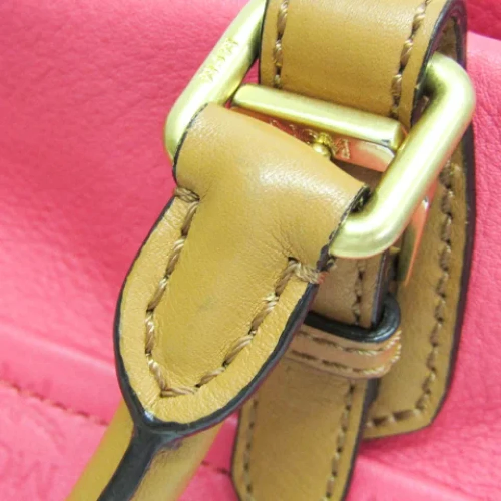 MCM Pre-owned Leather handbags Brown Dames