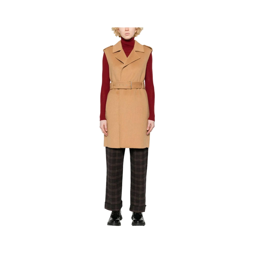 Liu Jo Beige Mouwloos Paillettenjasje Beige Dames