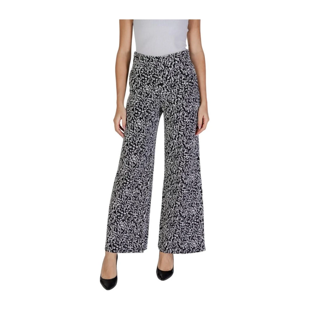 Ichi Zwarte Stretch Polyester Blend Jeans Black Dames