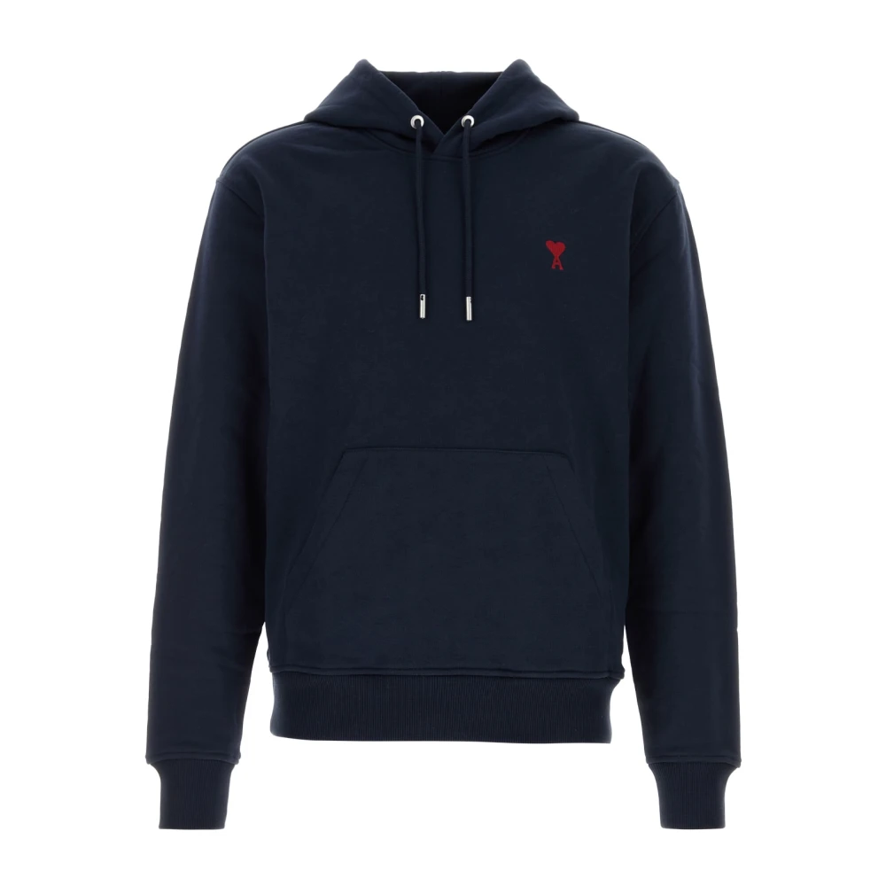 Ami Paris Men's Blue Heart Hoodie Sweatshirts