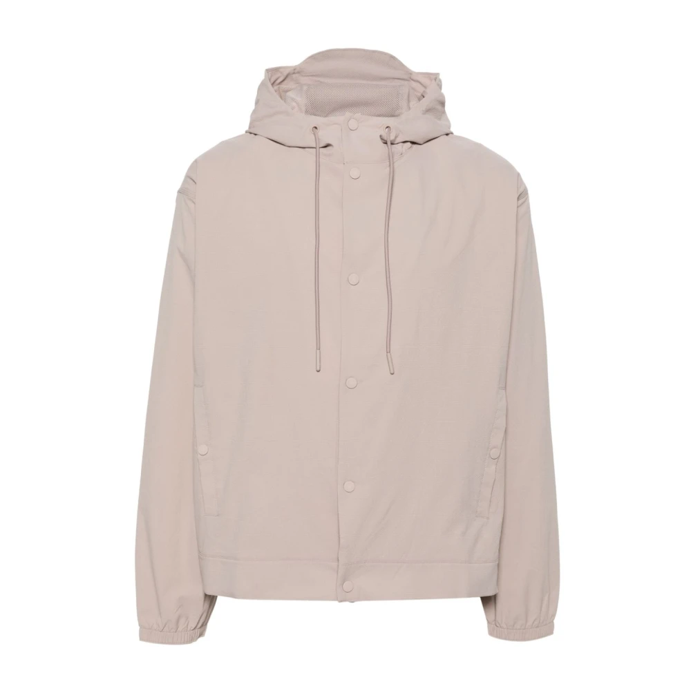 Calvin Klein Lichtgrijze Windbreaker Hooded Jas Beige Heren