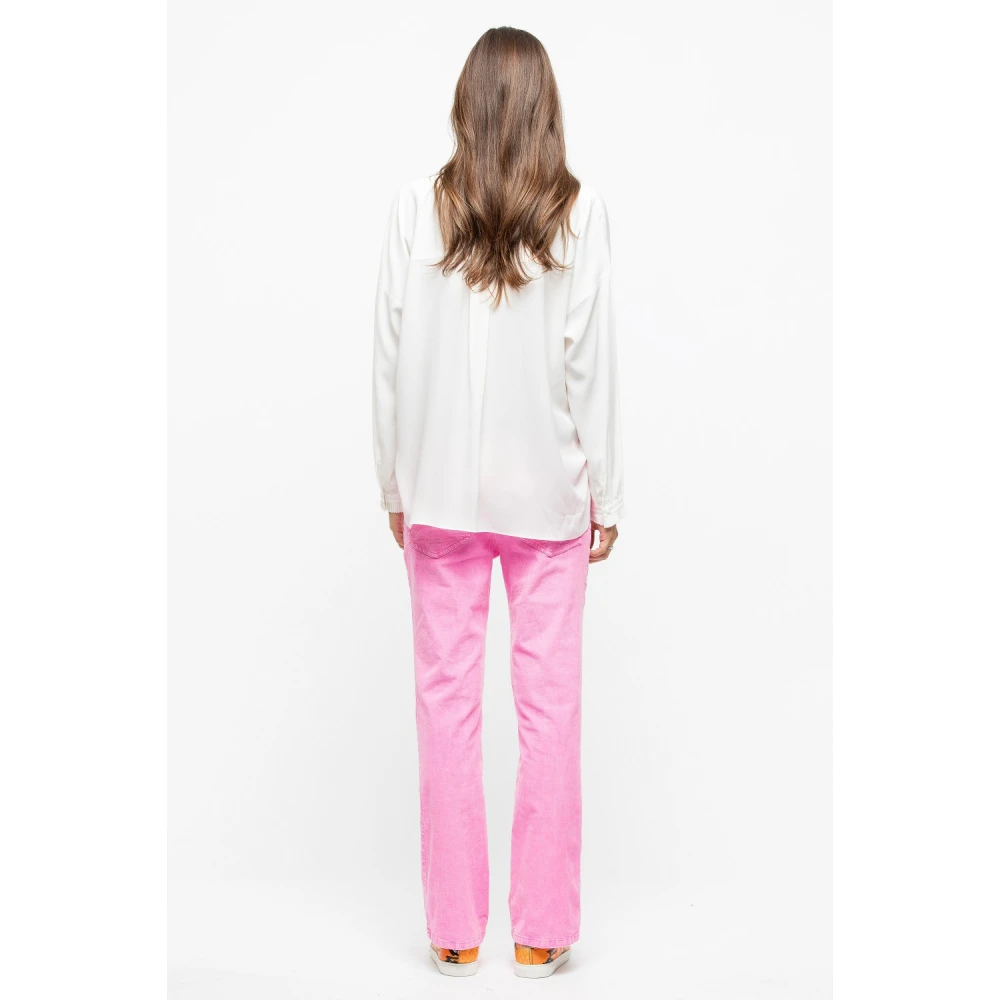 Zadig & Voltaire Gerimpeld Overhemd met Geplooide Kraag White Dames