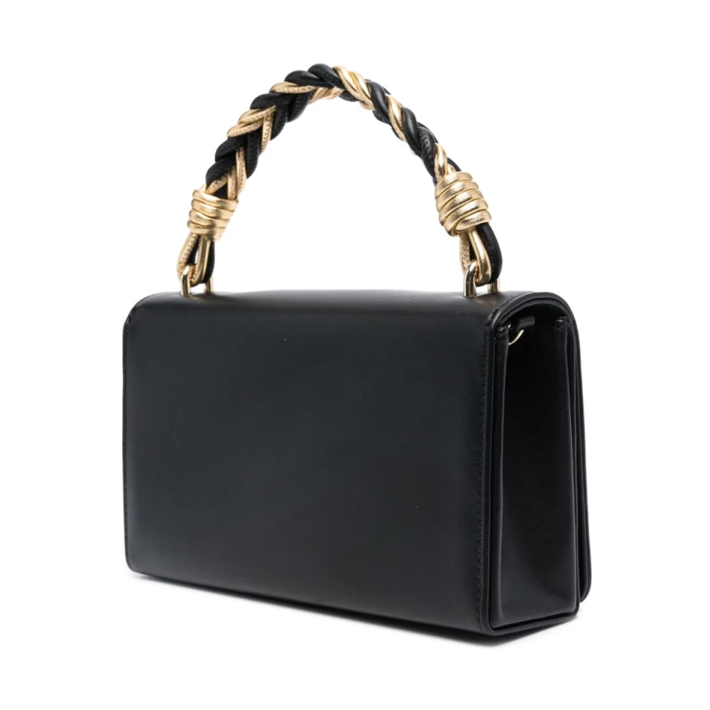 Love Moschino Zwarte hart tas met gouden hardware Black Dames