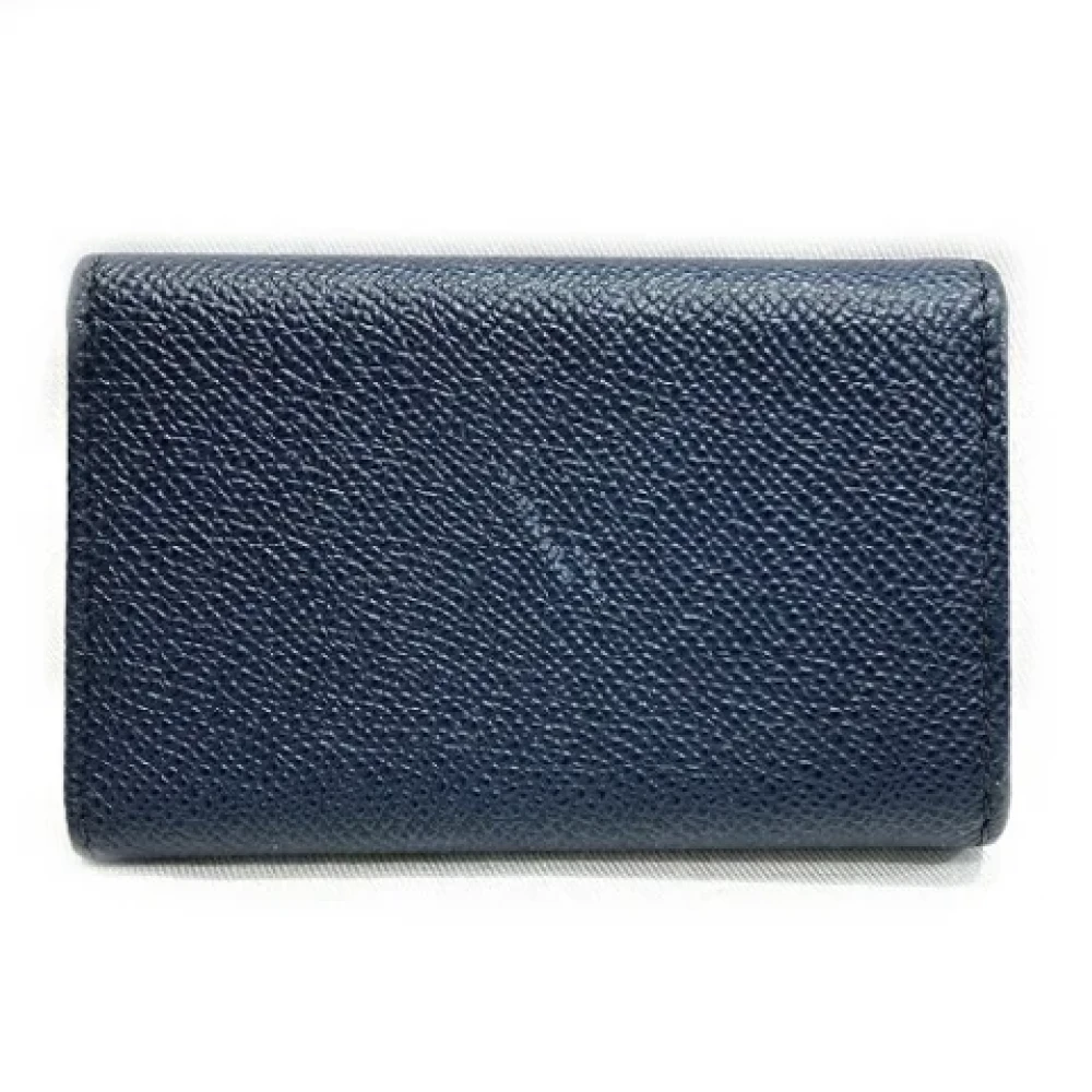 Bvlgari Vintage Pre-owned Leather key-holders Blue Unisex