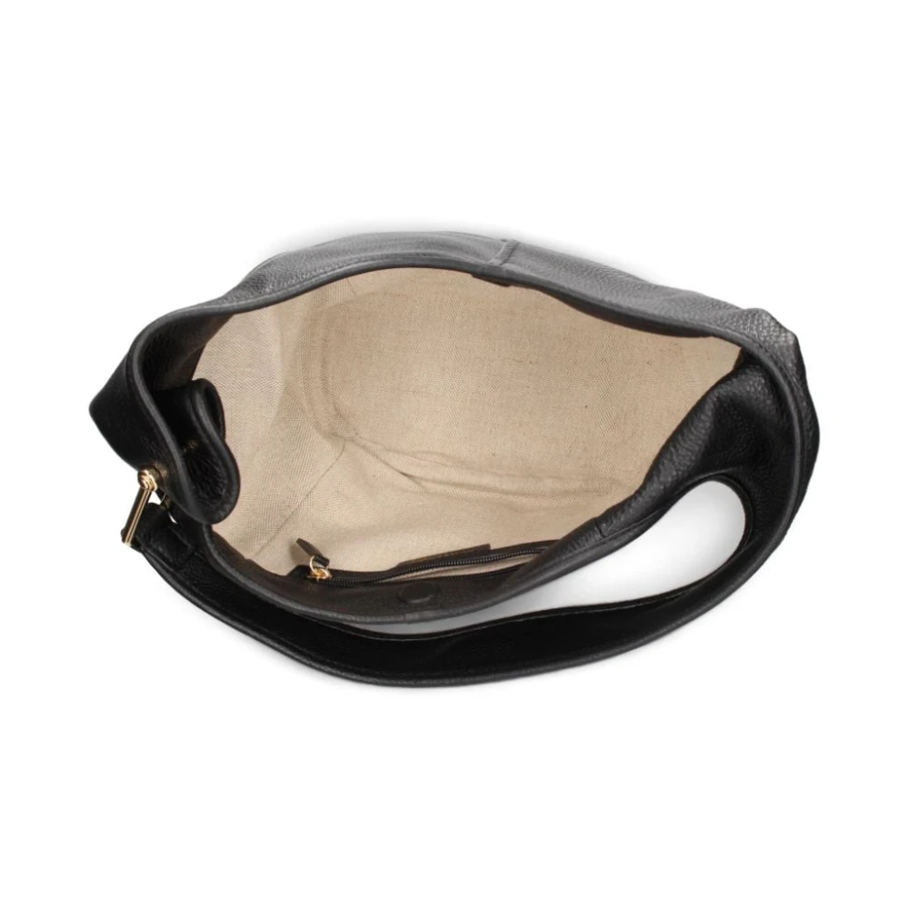 Michael Kors Zwarte Leren Tote Tas Black Dames