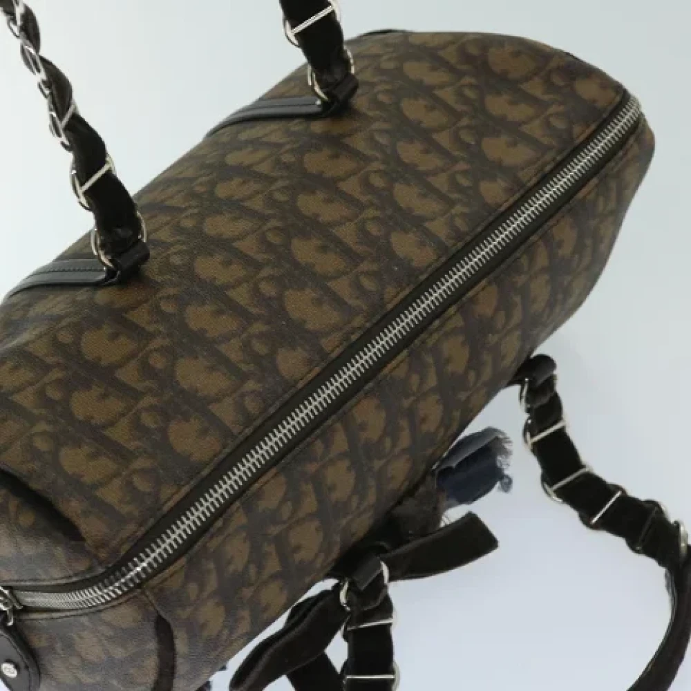 Dior Vintage Pre-owned Canvas handbags Brown Dames