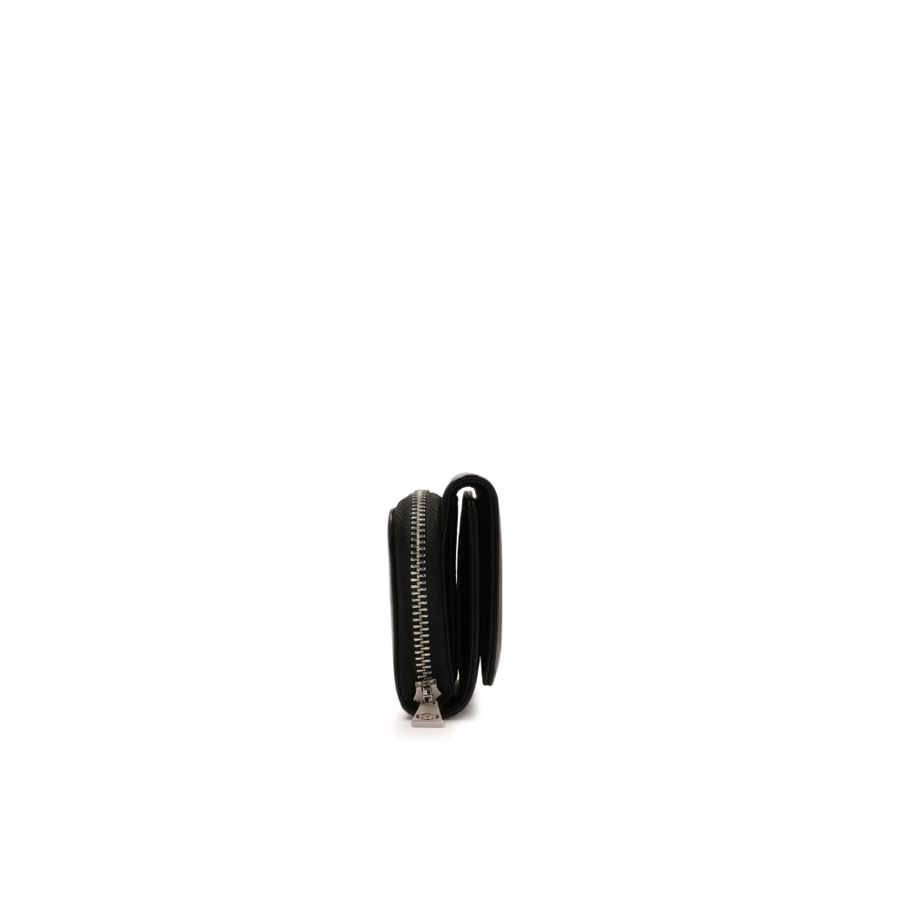 Kazar Compact leren portemonnee met sluiting Black Dames