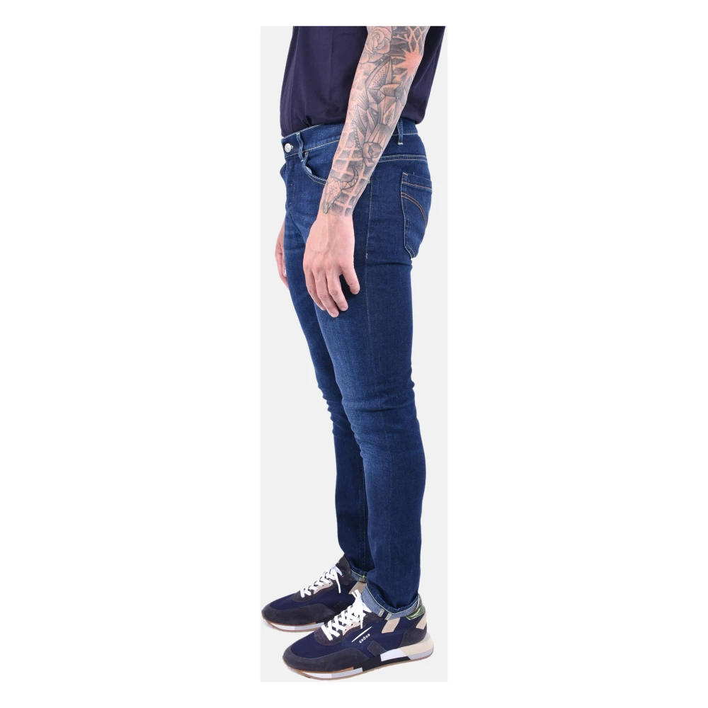 Dondup Skinny Fit Lage Taille Jeans Blue Heren