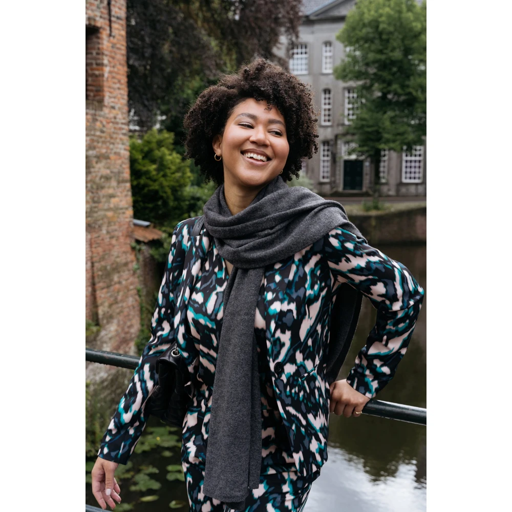 &Co Woman Wijde Bruin Suède Broek Multicolor Dames
