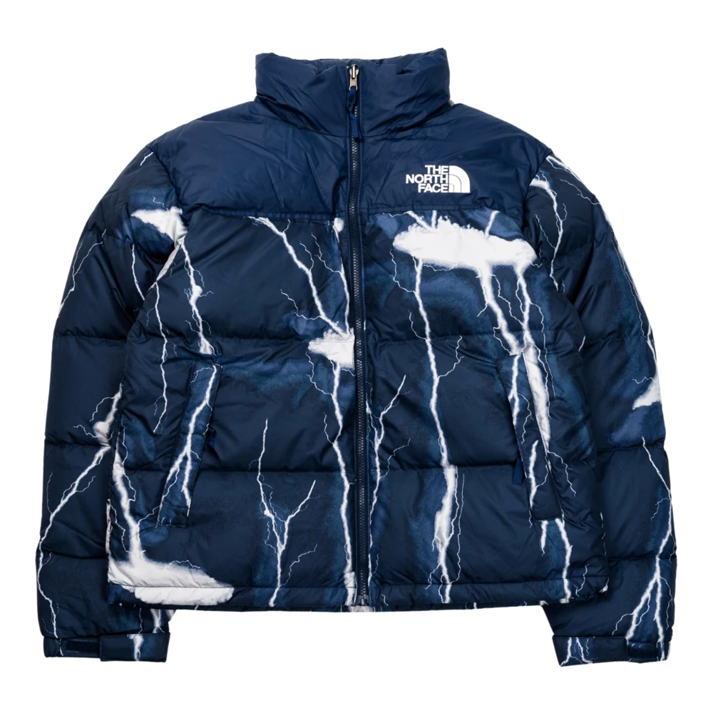 The North Face Retro Nuptse Jas in Blauw Multicolor Heren