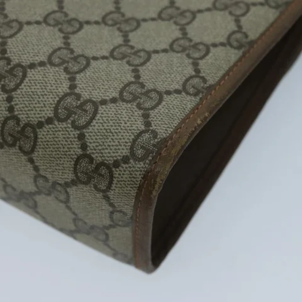 Gucci Vintage Pre-owned Canvas clutches Beige Dames