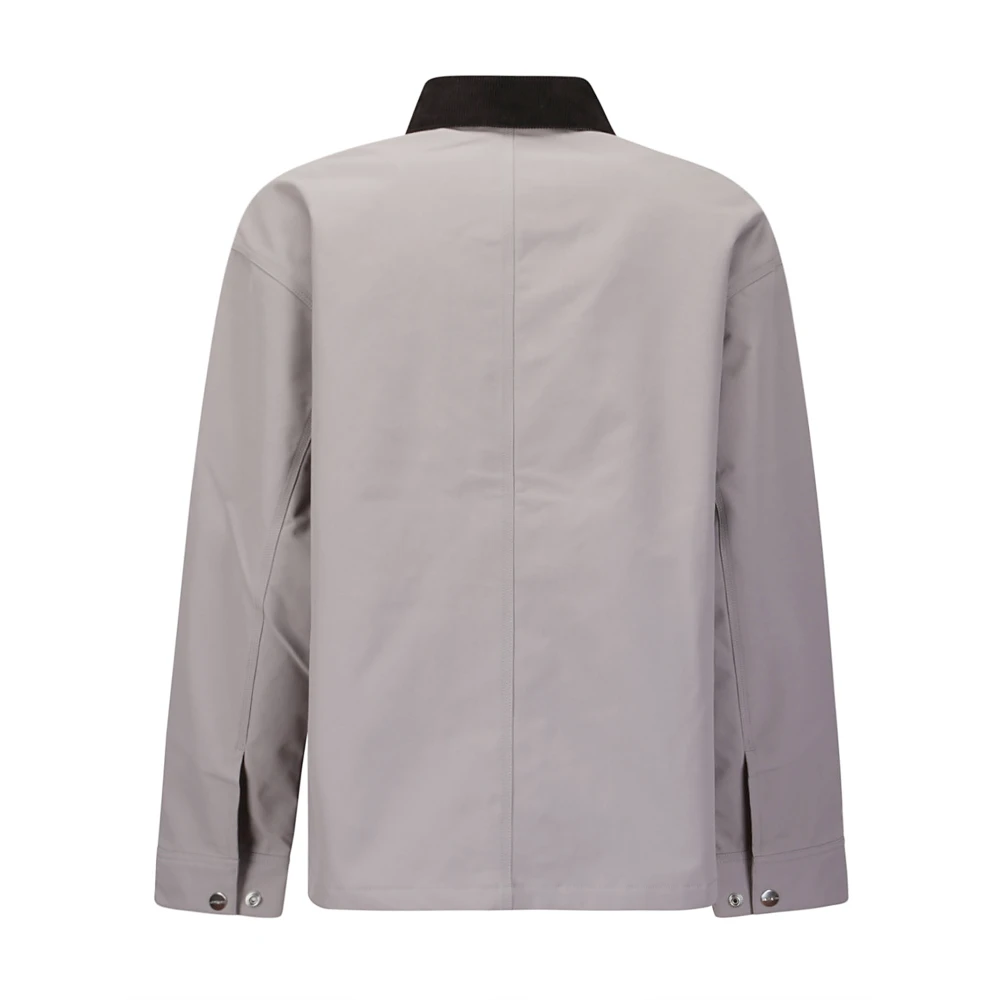 Carhartt WIP Katoenen Ritsjas met Fluweel Kraag Gray Dames