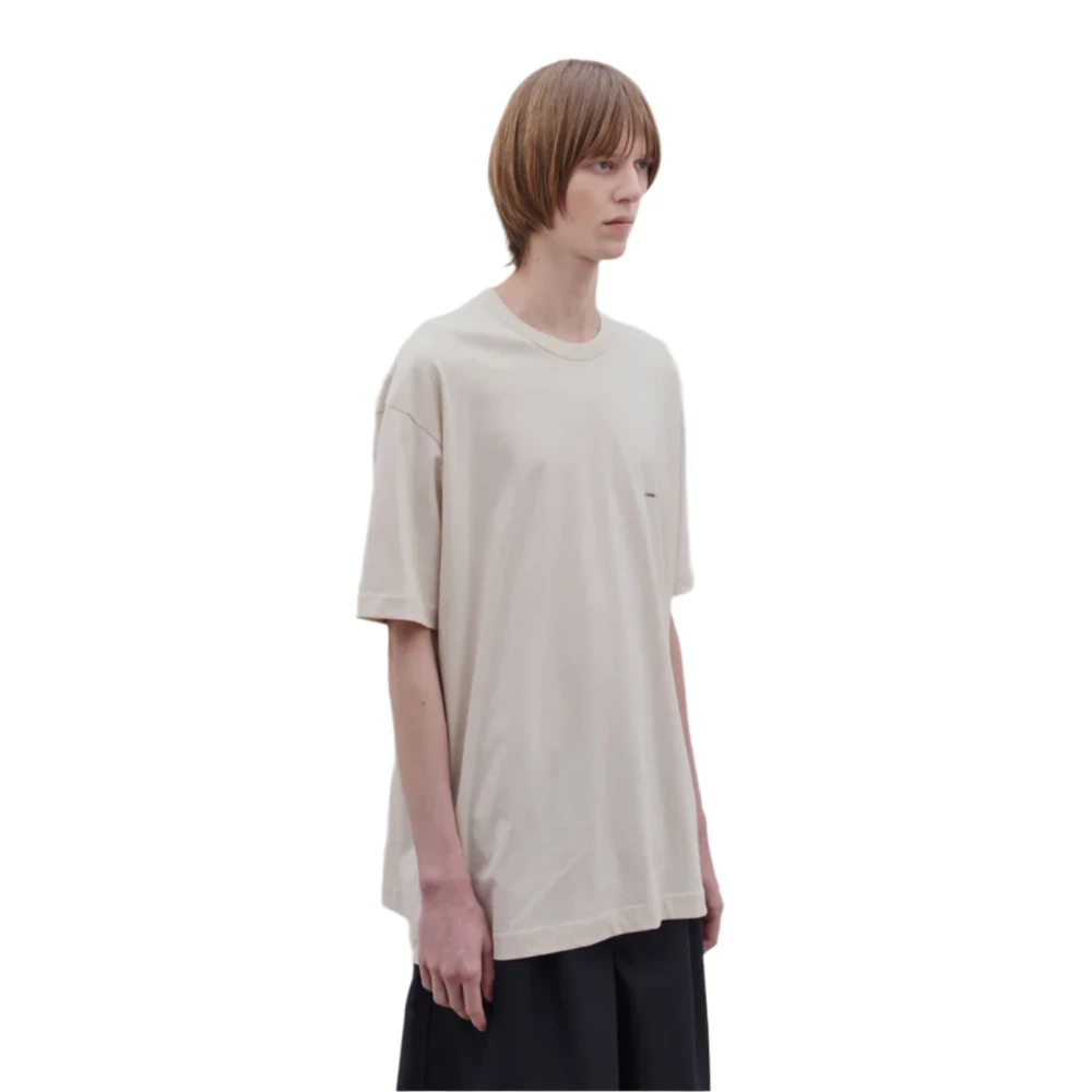 Comme des Garçons Logo Print Katoenen T-Shirt Gray Heren