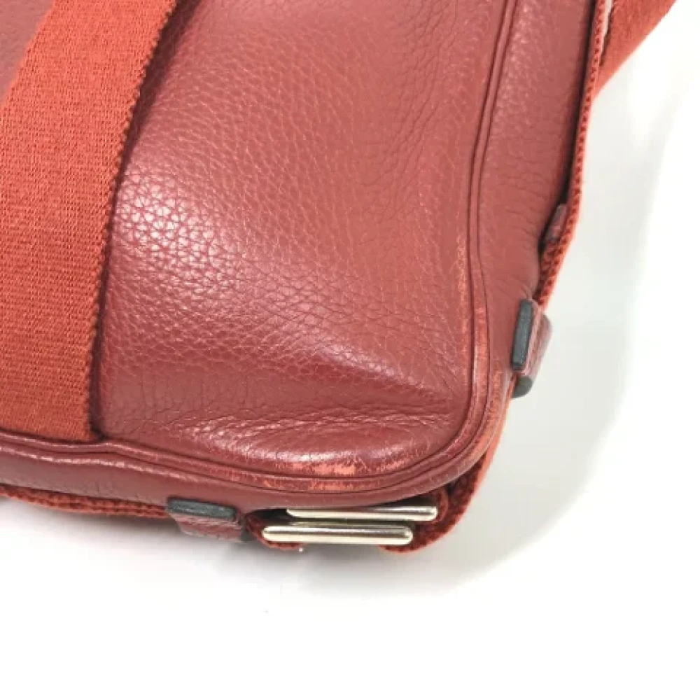 Hermès Vintage Pre-owned Leather crossbody-bags Red Dames