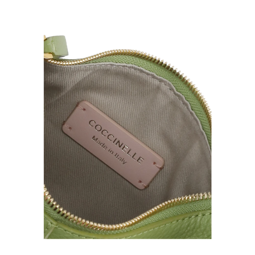 Coccinelle Groene Leren Handtas met Verstelbaar Handvat Green Dames