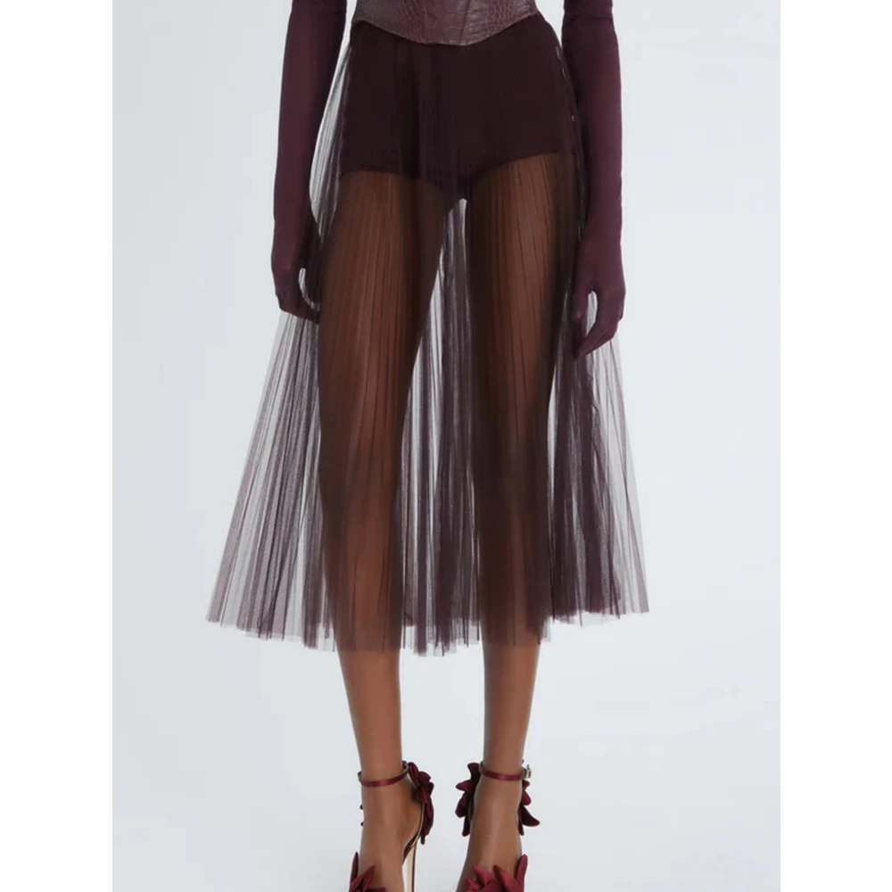 Ermanno Scervino Hoge taille zijden lingerie shorts Red Dames