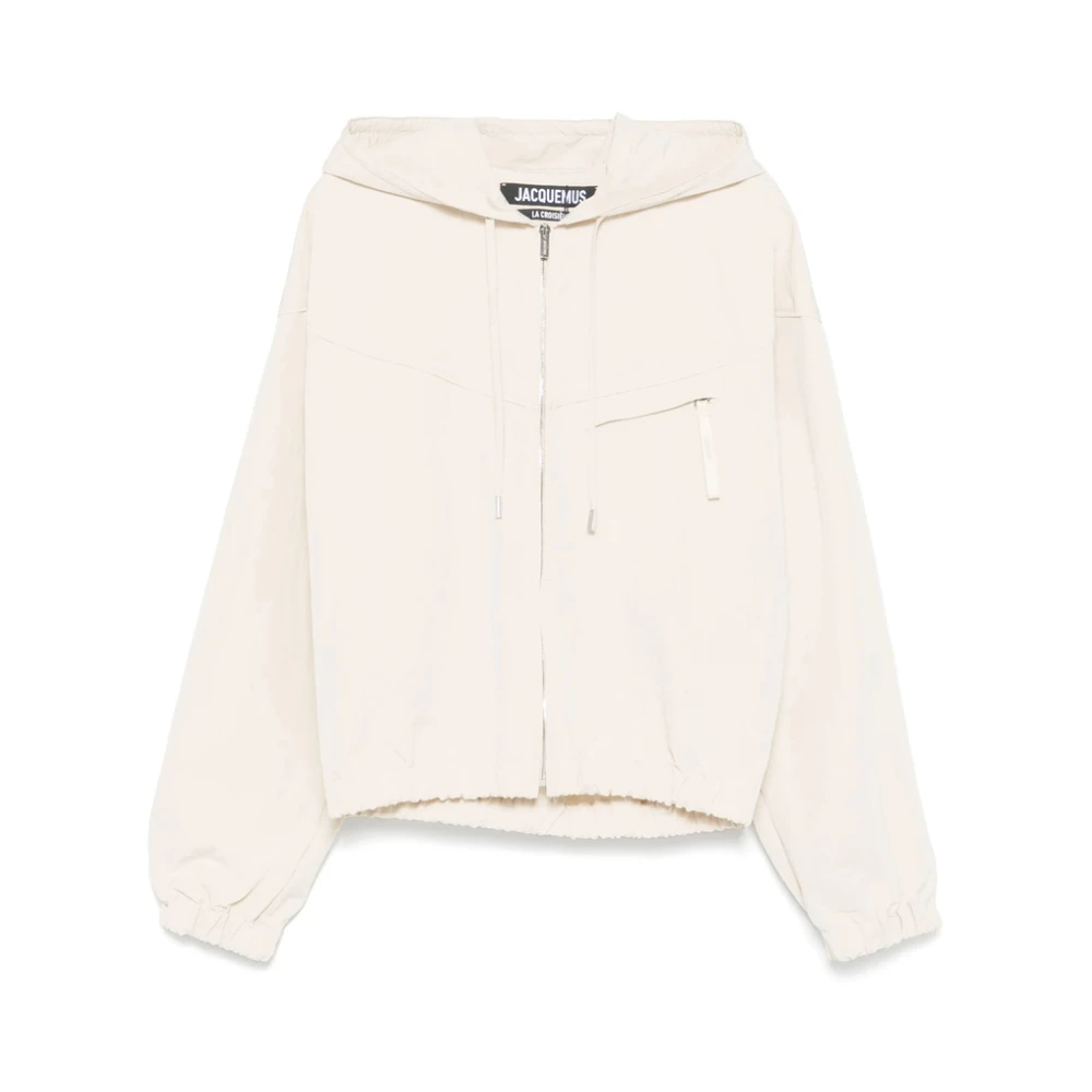 Jacquemus Beige Hoodie met rits Beige Heren