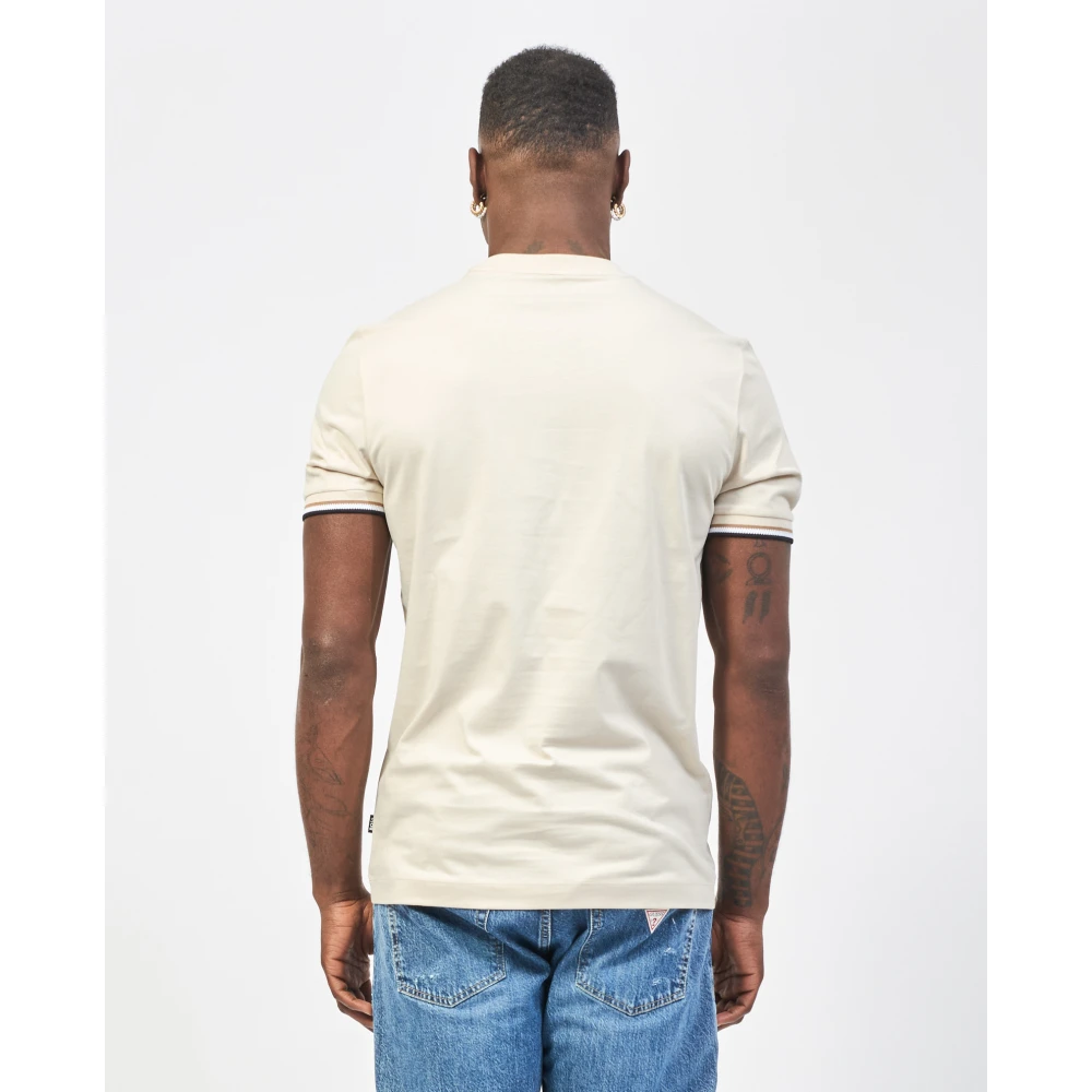 Hugo Boss Gestreept T-shirt Thompson Regular Fit Beige Heren