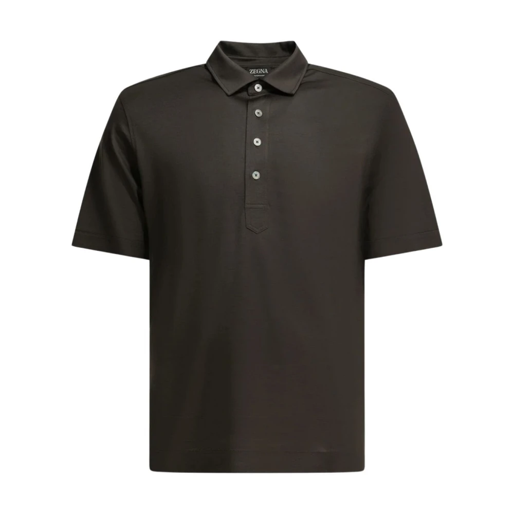 Zegna Hombre Gris - Polo De Punto De Seda Y Algodón - Tops - Xl