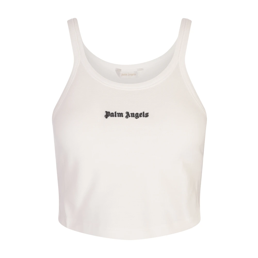 Palm Angels Witte Tanktop met Logo White Dames