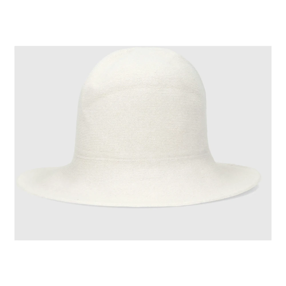 Borsalino Eco-Cashmere Cloche Hat White Unisex