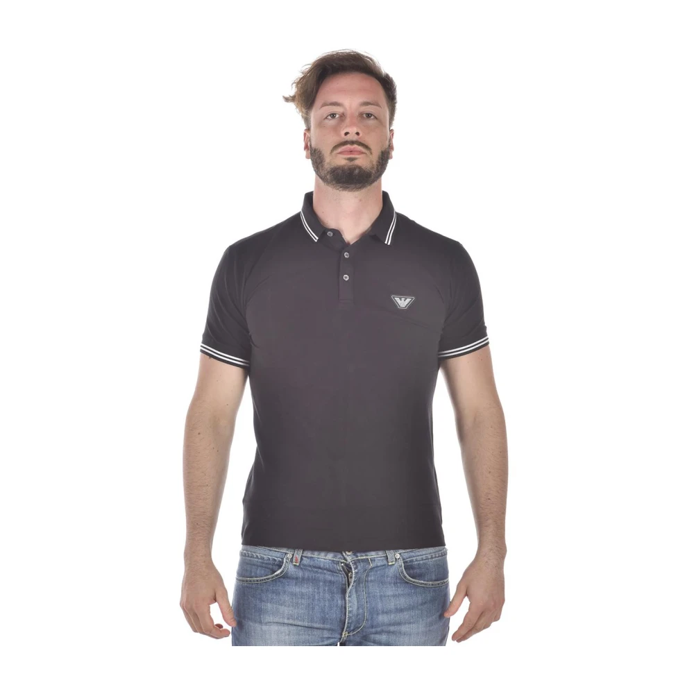 Emporio Armani Klassieke Polo Shirt voor Mannen Black Heren