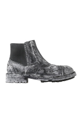 black-gray-leather-ankle-boots