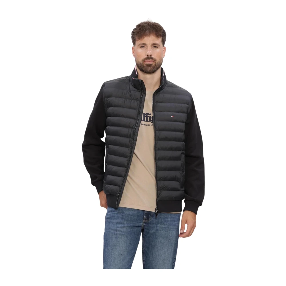 Tommy Hilfiger - Mix Media Ess Rwb Stand Collar - Jackets - Herren - Schwarzk - Xl - Bild 8