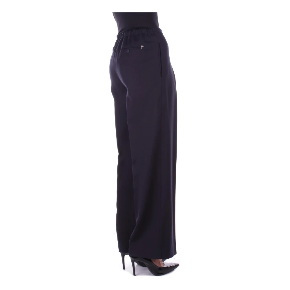 Dondup Blauwe Broek met Logo Rits Sluiting Blue Dames