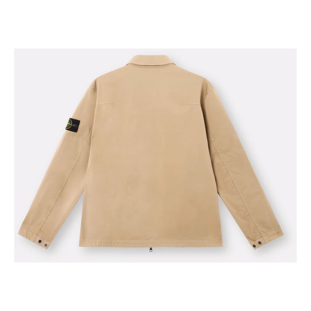 Stone Island Beige Jassen met Zakken Beige Heren