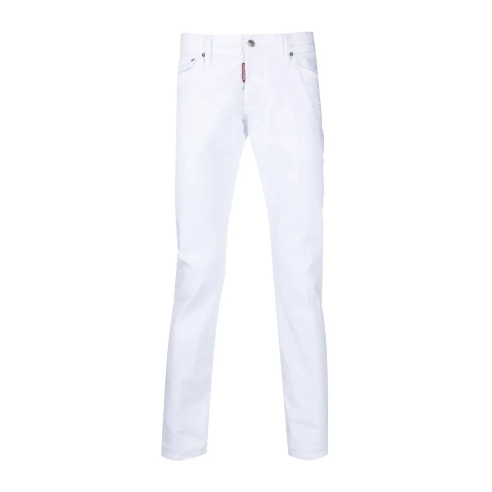 Dsquared2 Slim Fit Jeans in het wit White Heren