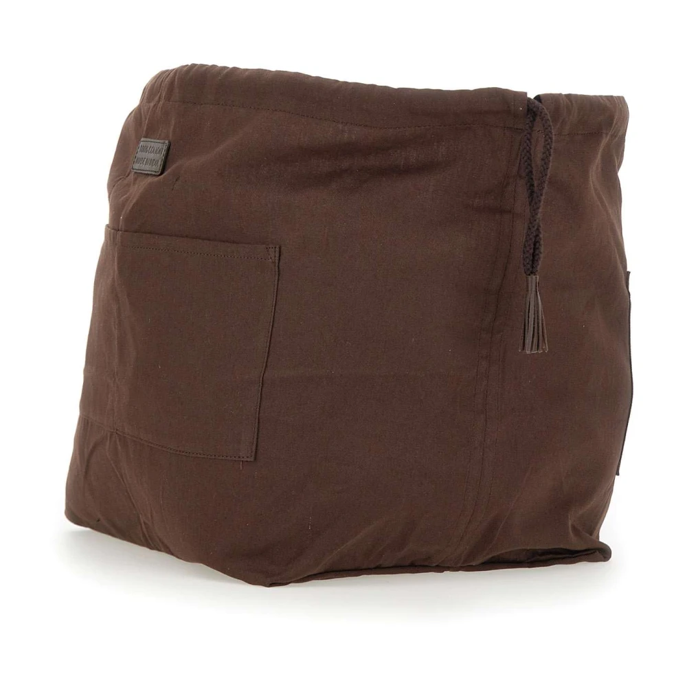 Dragon Diffusion Bruine Katoenen Clutch met Trekkoordsluiting Brown Dames