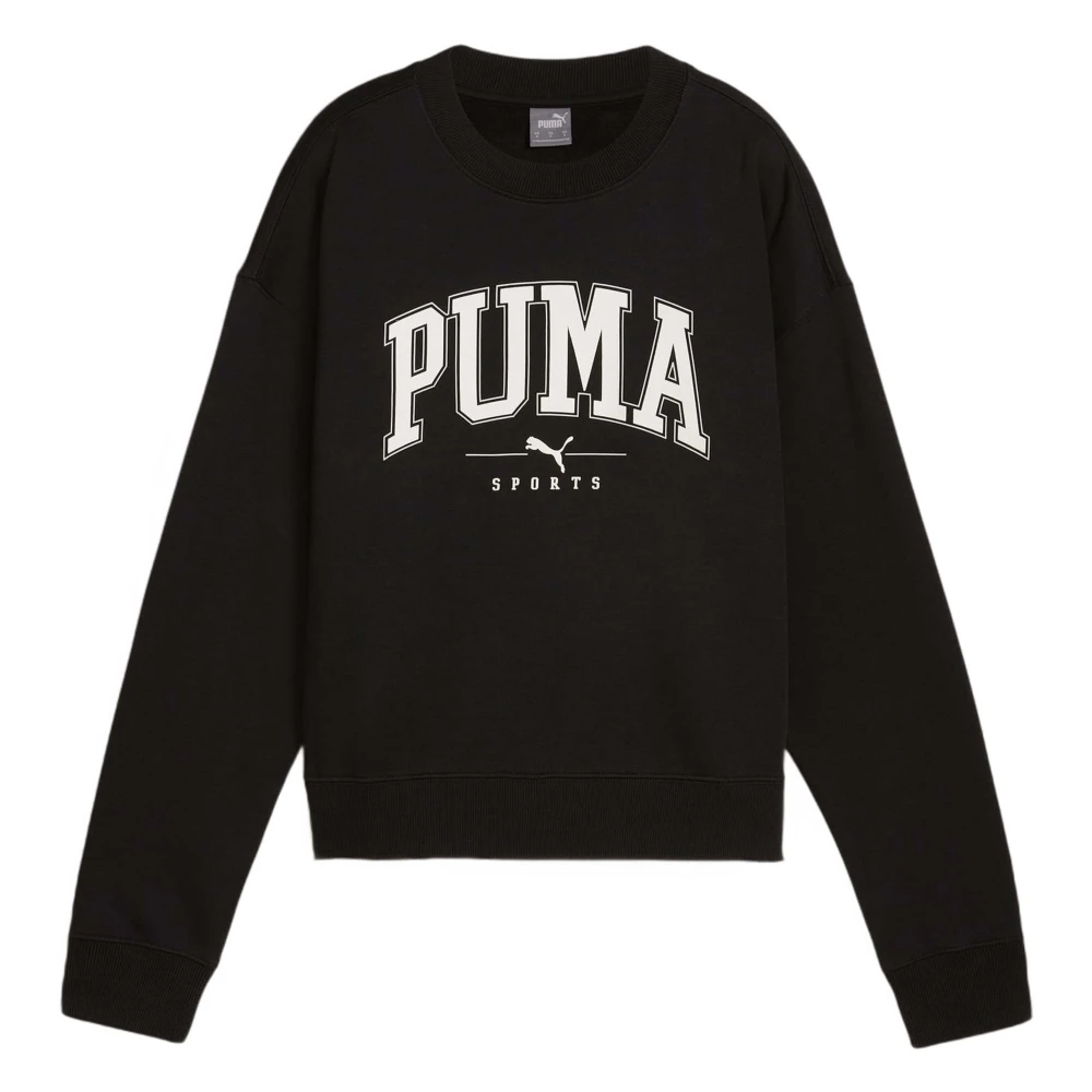 Puma Witte Crewneck Sweater Herfst Winter White Dames