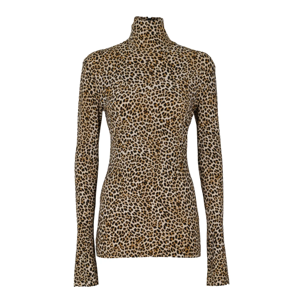 Norma Kamali Stijlvolle longsleeve schildpadhals top Brown Dames