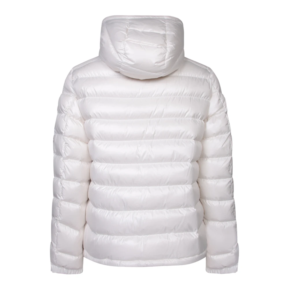 Moncler Gewatteerde jas met capuchon White Heren